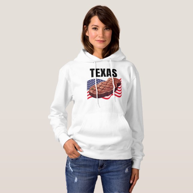 Sudadera capucha de las mujeres de Texas (Anverso completo)
