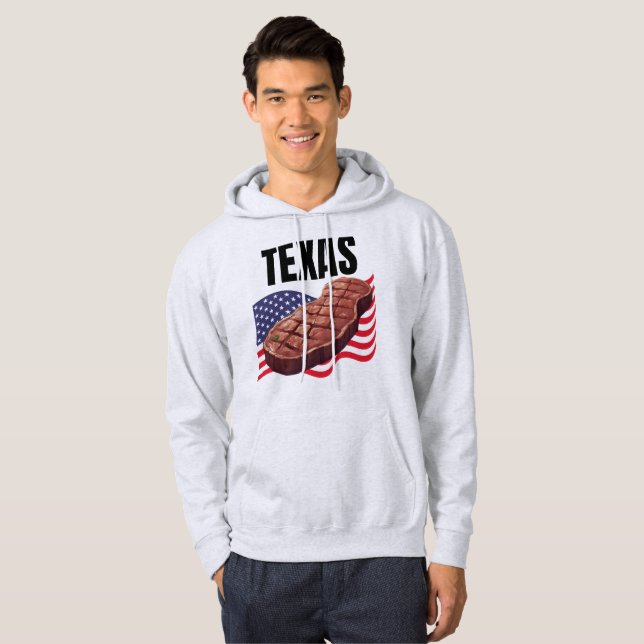 Sudadera capucha de los hombres de Texas (Anverso completo)