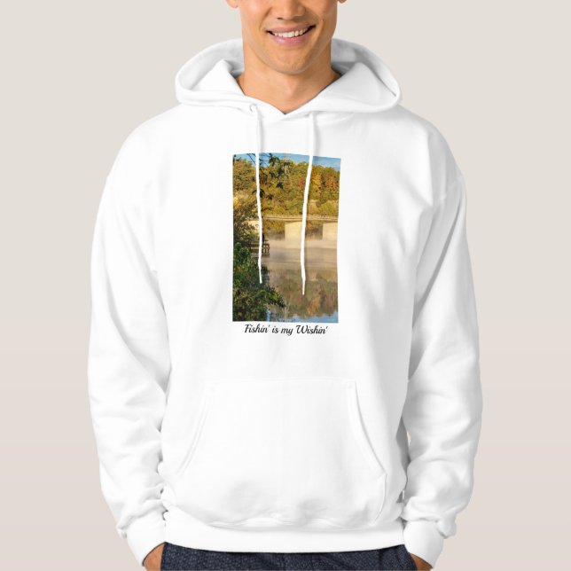 Sudadera Capucha de pesca otoñal de Lake Springfield (Anverso)