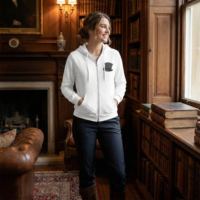 Sudadera Capucha de sombrero negro para mujeres con casco d (Subido por el creador)