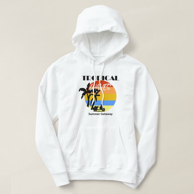 Sudadera capucha tropical (Diseño del anverso)