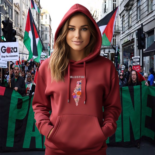 Sudadera Capuchas palestinas para las mujeres (Palestine March, Free Palestine,  Cease Fire, No To Genocide)