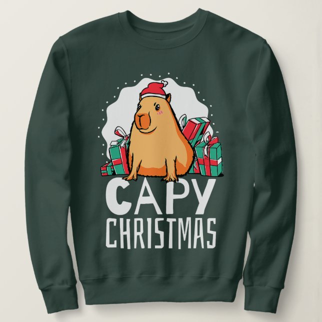 Sudadera Capy Christmas Capybara (Anverso del diseño)