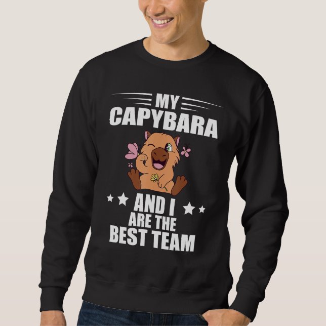 Sudadera Capybara And I Best Team Rodent Animal Capybara (Anverso)