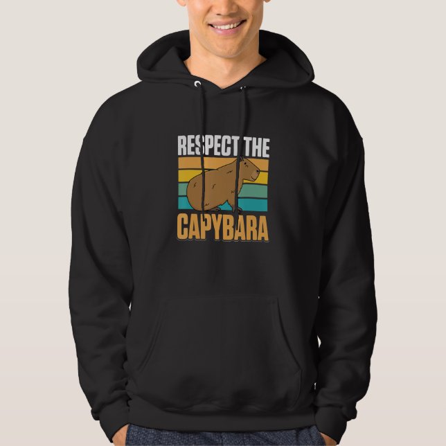 Sudadera Capybara Animals Pet  Respect the Capybara (Anverso)