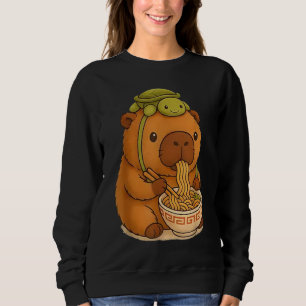 Sudadera Capybara Anime Ramen Tortuga Gráfico Divertido Kaw