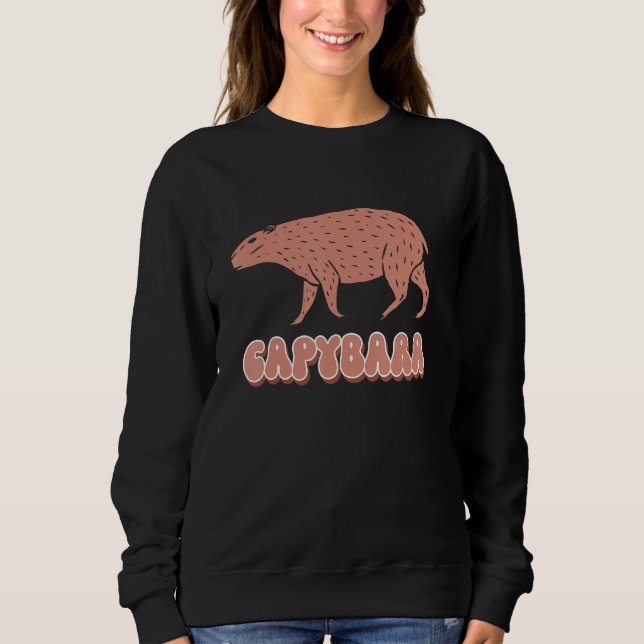 Sudadera Capybara Capybaras  Animal Rodent (Anverso)