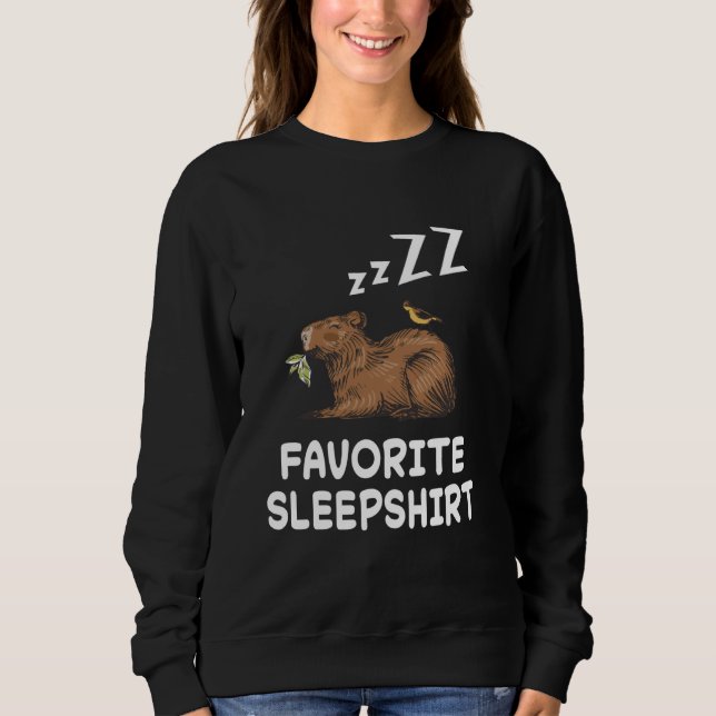Sudadera Capybara Capybaras Nap Dormir Pajama Noche (Anverso)