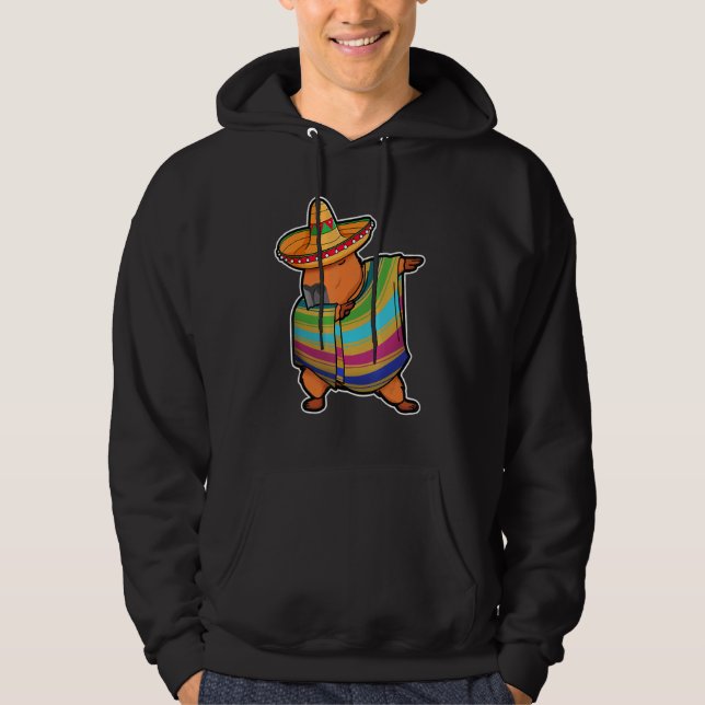 Sudadera Capybara Cinco De Mayo  Capibara Dab Mexican (Anverso)