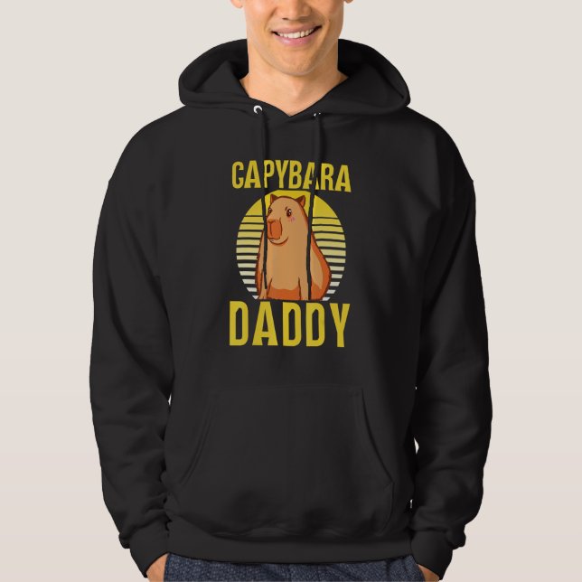 Sudadera Capybara Daddy  Rodent Capybaras Animal Dad Father (Anverso)