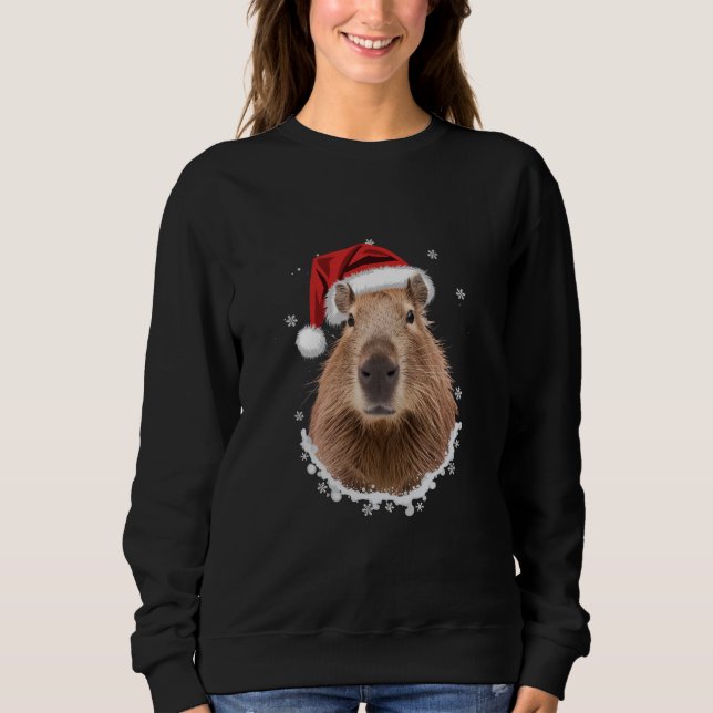 Sudadera Capybara Divertida Navidad  (Anverso)