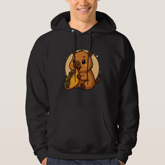 Sudadera Capybara Eating Taco Mexican Capybara Kawaii Anime (Anverso)