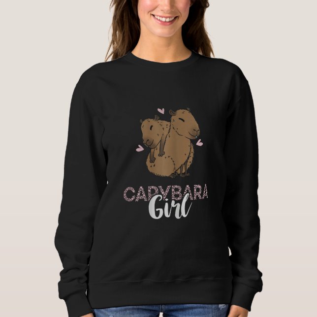 Sudadera Capybara Girl Capybara   Capybara Rodent Animal (Anverso)