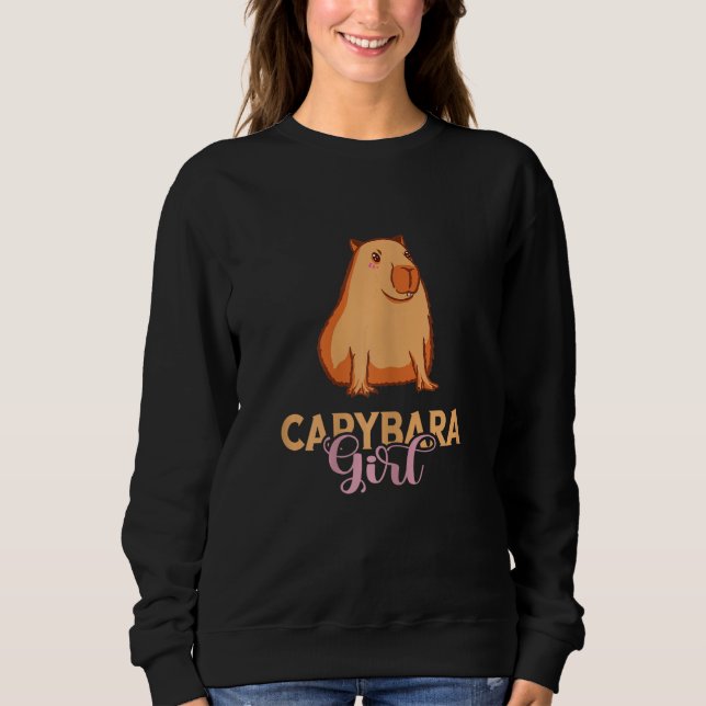 Sudadera Capybara Girl Capybara Lover Rodent Animal Funny C (Anverso)