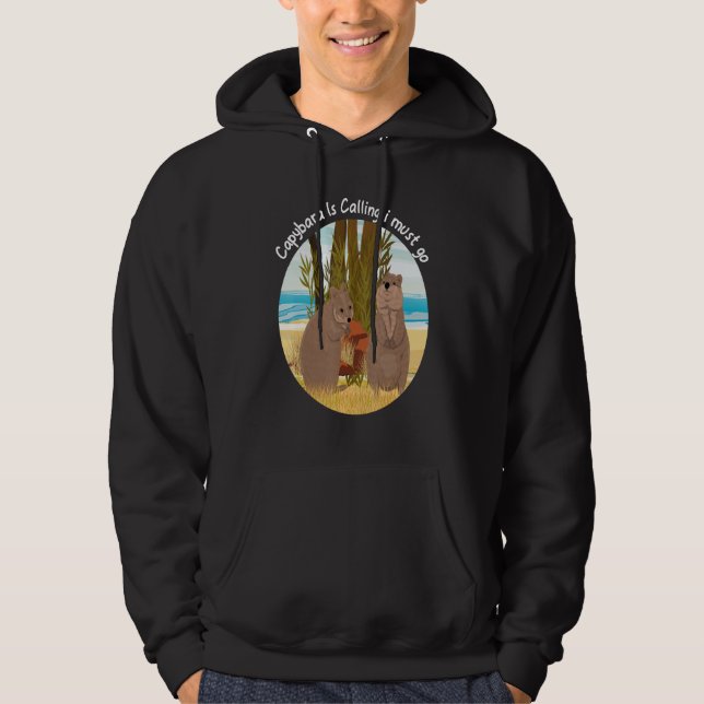 Sudadera Capybara Is Calling Funny Capibara Rodent Animal L (Anverso)