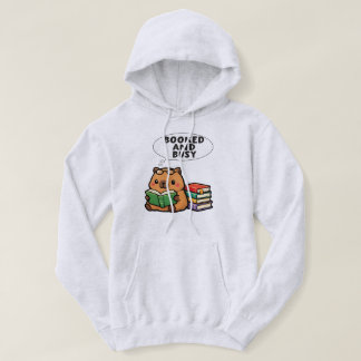 Sudadera Capybara Kawaii Reservado y Ocupado Leyendo