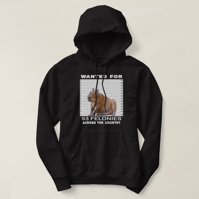 Sudadera Capybara Lover Quería 93 Felonías En Todo El C (Diseño del anverso)