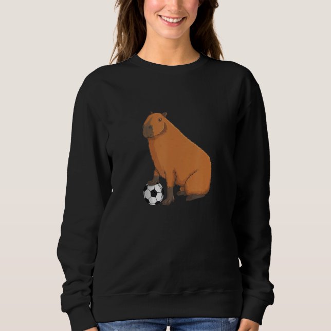 Sudadera Capybara Meme Soccer player with Football (Anverso)