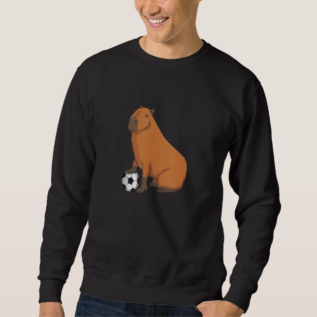 Sudadera Capybara Meme Soccer player with Football (Anverso)
