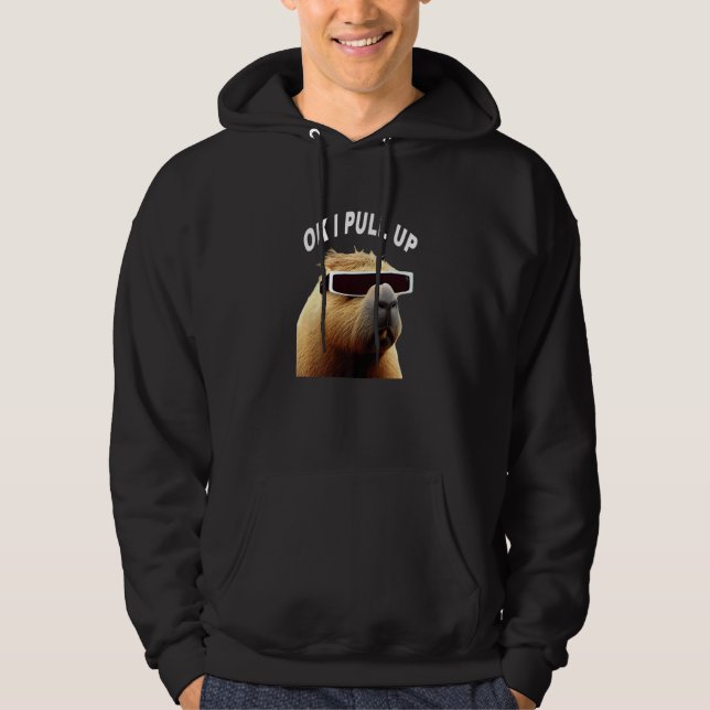 Sudadera Capybara OK I Pull Up Animal Meme (Anverso)