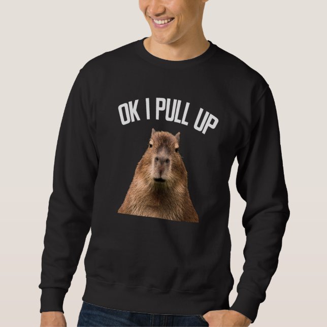 Sudadera Capybara Ok I Pull Up Rodent Capybara Women Men (Anverso)