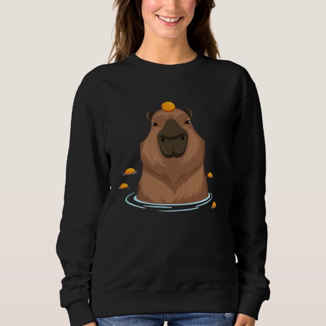 Sudadera Capybara Oranges  Capibara Animal  Cool (Anverso)