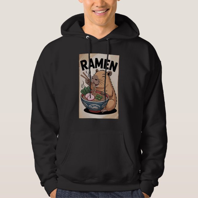 Sudadera Capybara Ramen Fan Cute Japanese Noodle Soup Kawai (Anverso)