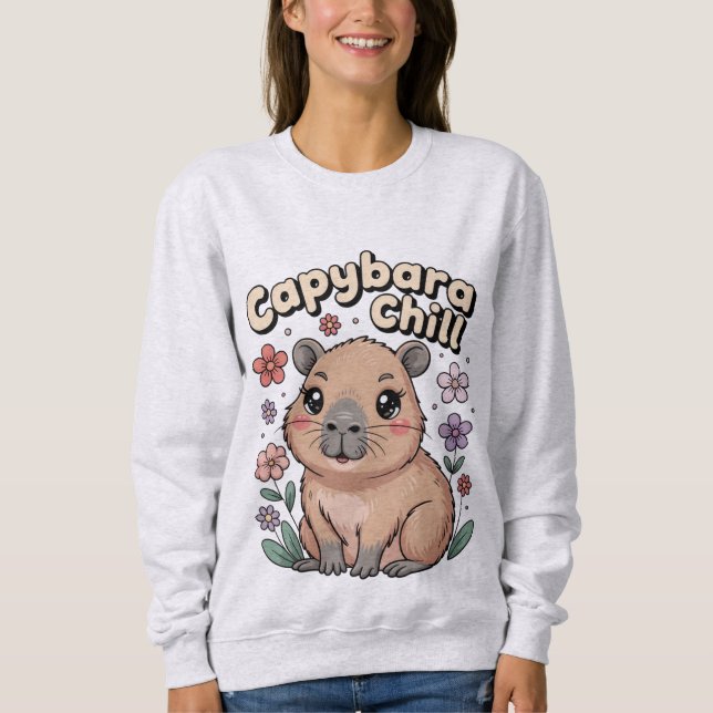 Sudadera Capybara Relajado (Anverso)
