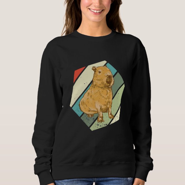 Sudadera Capybara  Rodent Hexa Capybara Retro  Capybara (Anverso)