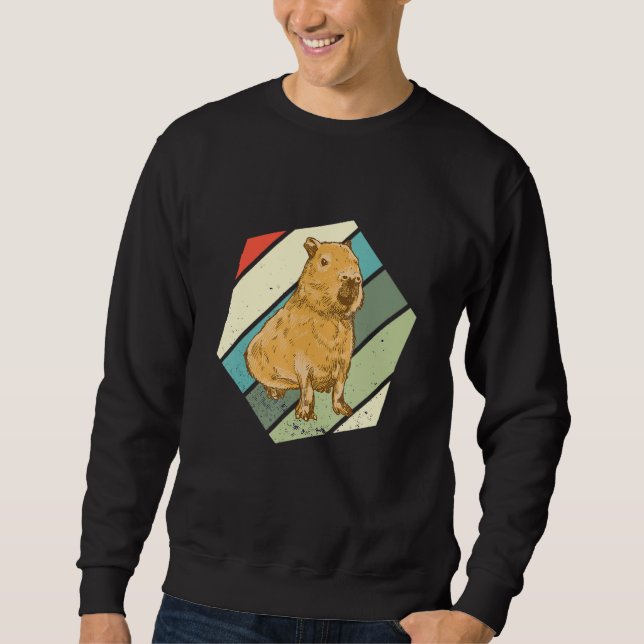 Sudadera Capybara  Rodent Hexa Capybara Retro  Capybara (Anverso)
