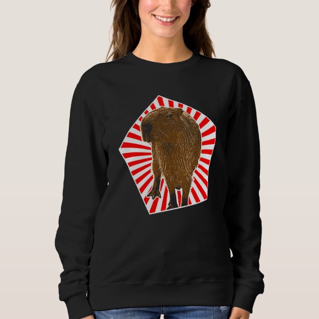 Sudadera Capybara Vintage Capybara (Anverso)