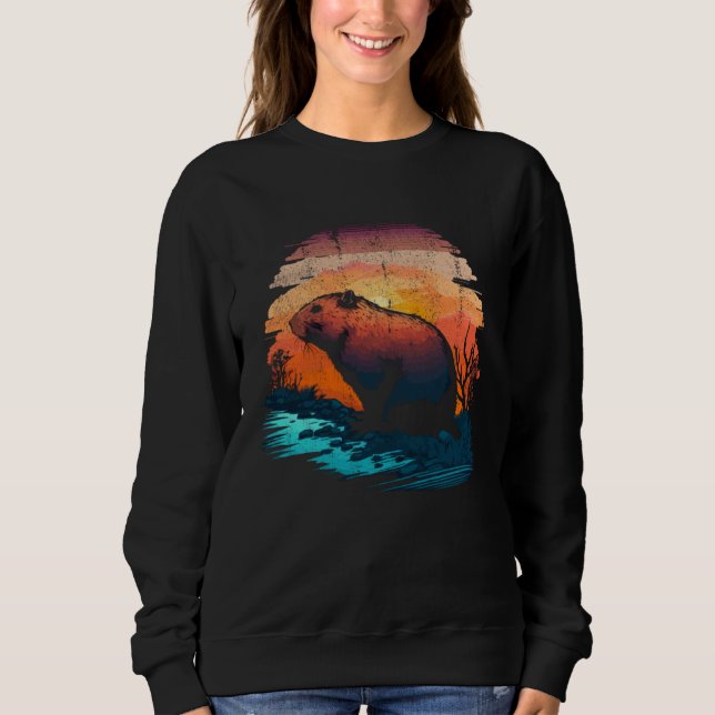 Sudadera Capybara Wildlife Vintage  Capibara Gnawer (Anverso)