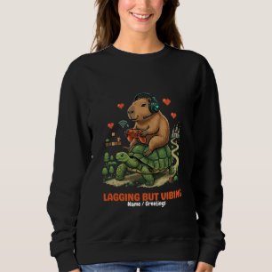 Sudadera Capybara y Tortuga Gamer Divertidos, Rezagados Per