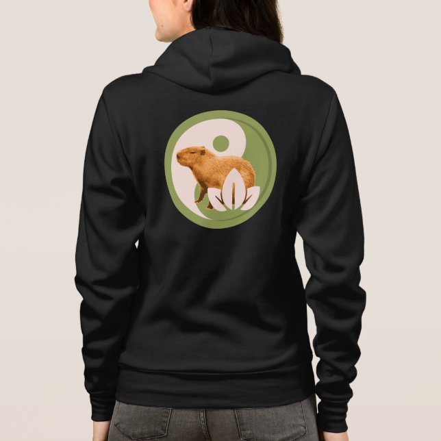 Sudadera Capybara Zen Yin Yang Naturaleza Pacífica (Reverso)