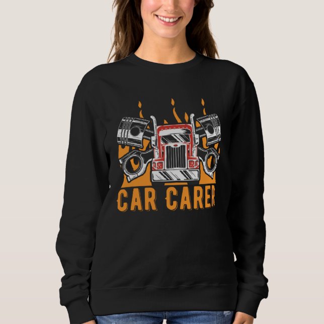 Sudadera Car Carer Mechanic Driver Car Repair Driving Car (Anverso)