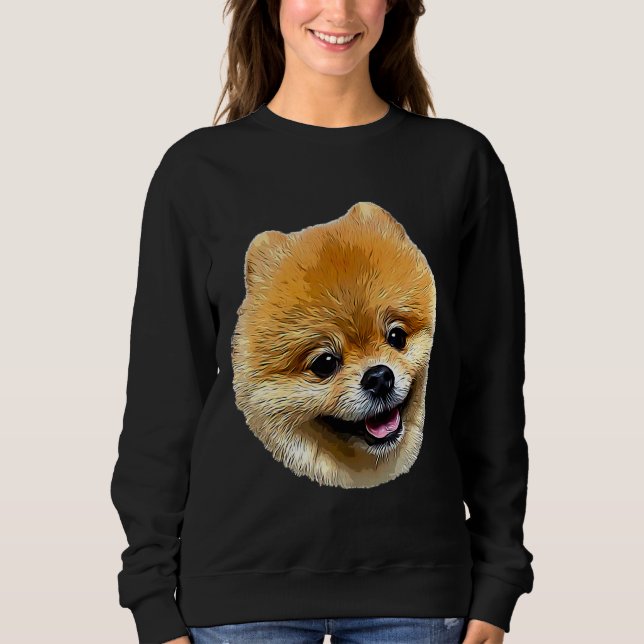 Sudadera Cara Adorable Pomerana (Anverso)