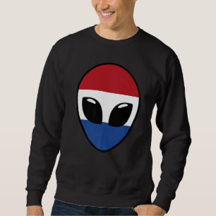 Sudadera Cara de Alien Países Bajos Holanda Bandera Holande