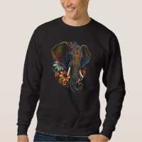 Cara de animal africano cabeza flores coloridas ma
