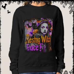 Sudadera Cara de Bruja Relajada ExDesigner Halloween