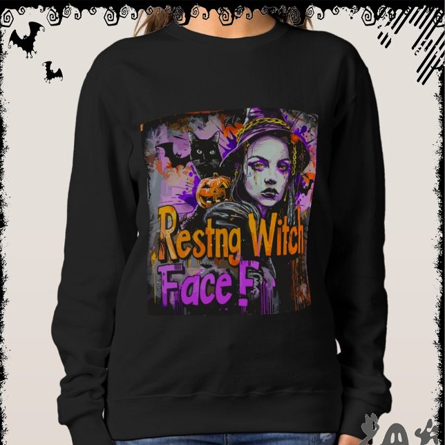 Sudadera Cara de Bruja Relajada | ExDesigner | Halloween (Subido por el creador)