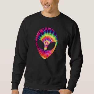 Sudadera Cara de Cabeza de Alien Espacio OVNI Tie Dye Rave 