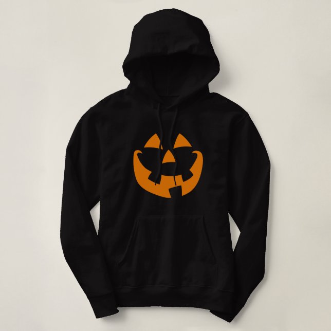 Sudadera Cara de calabaza de Halloween (Diseño del anverso)