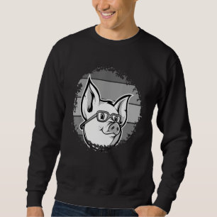 Sudadera Cara de Cerdo Divertida, Niñas Niños Animal de Gra