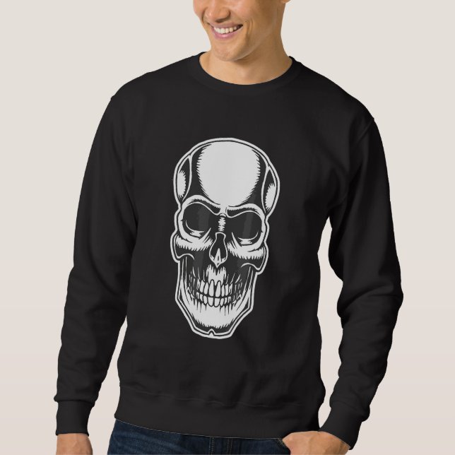 Sudadera Cara de Cráneo Espeluznante (Anverso)