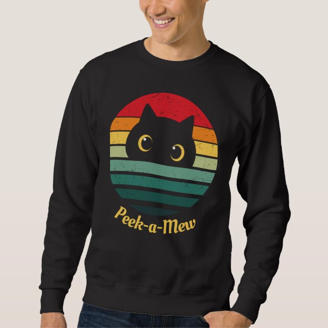 Sudadera Cara de Gato Adorable Peek a Mew (Anverso)