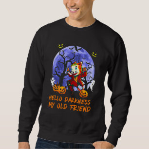 Sudadera Cara de Gato Joker Hola Oscuridad Mi Viejo Amigo H