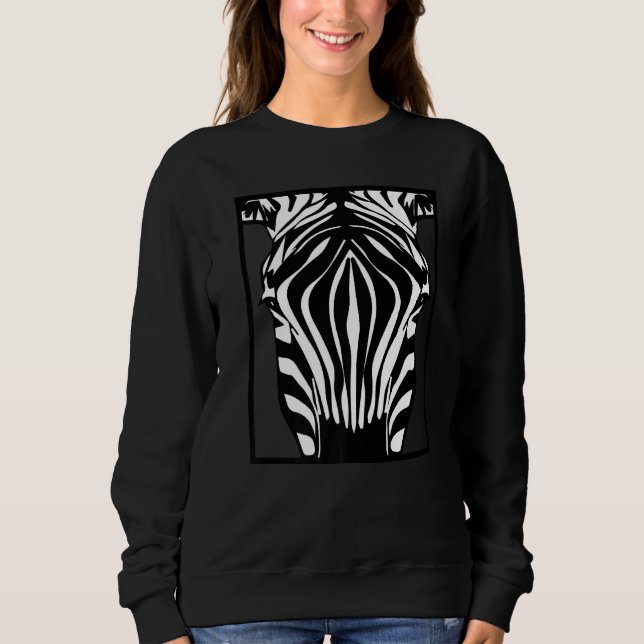 Sudadera Cara de impresión cebra para animal cebra (Anverso)