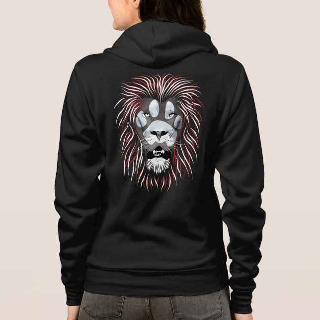 Sudadera Cara de león tribal (Reverso)