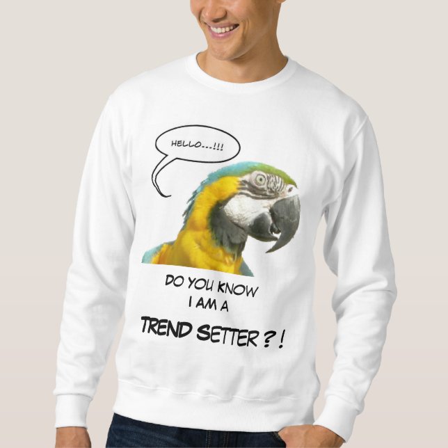 Sudadera Cara de loro de loro de charlas divertidas -Trendi (Anverso)