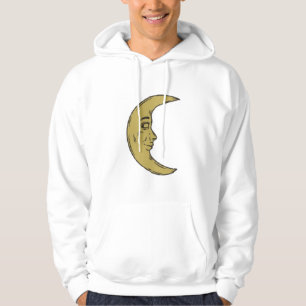 Sudadera Cara de Luna Creciente Vintage – Arte Retro Celest